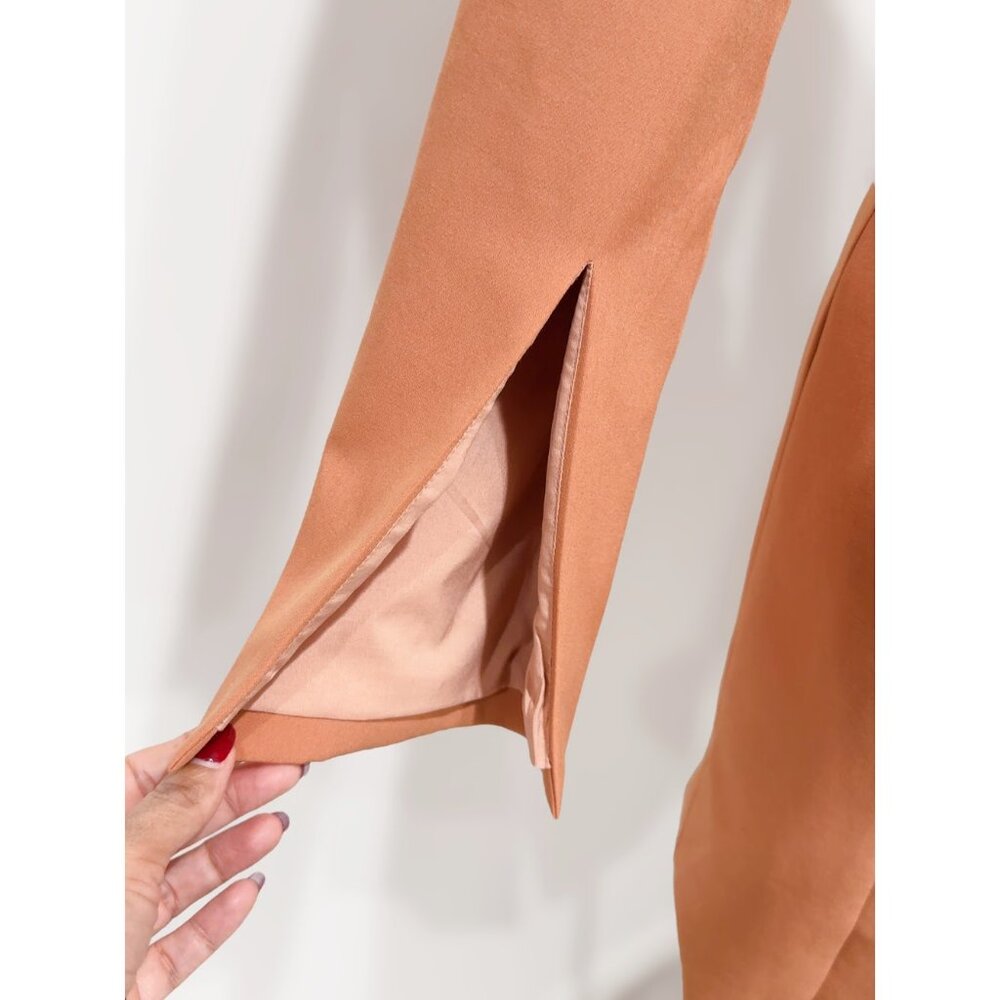 Lavish Alice Women's Coral/Burnt Orange Long Sleeve Blazer Dress Size 4 - Picture 4 of 7